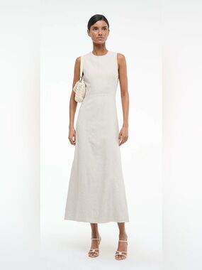 STAUD
MARTINE Linen Dress, Size 16